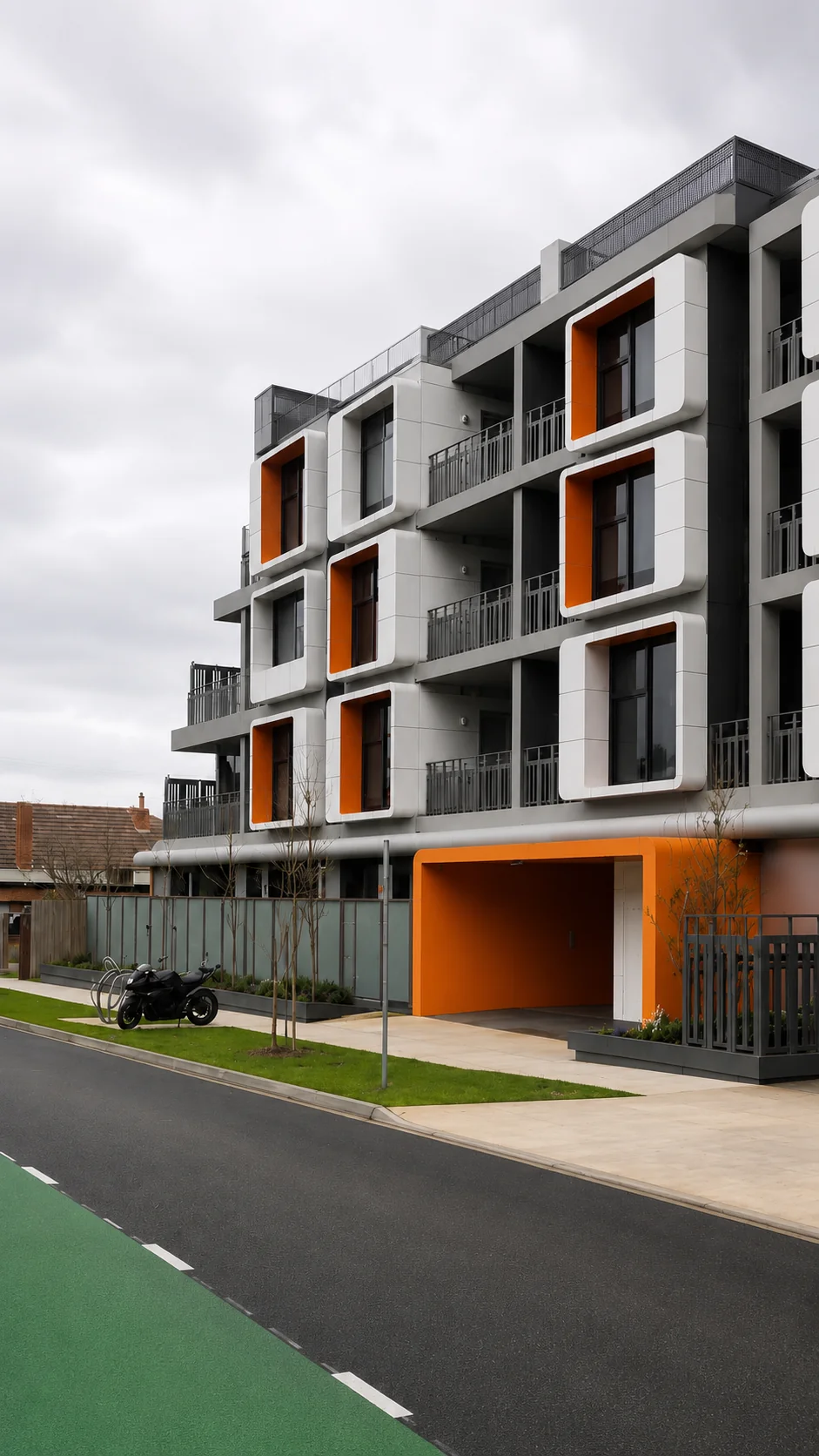Residential apartment exterior painting and rendering, Melbourne