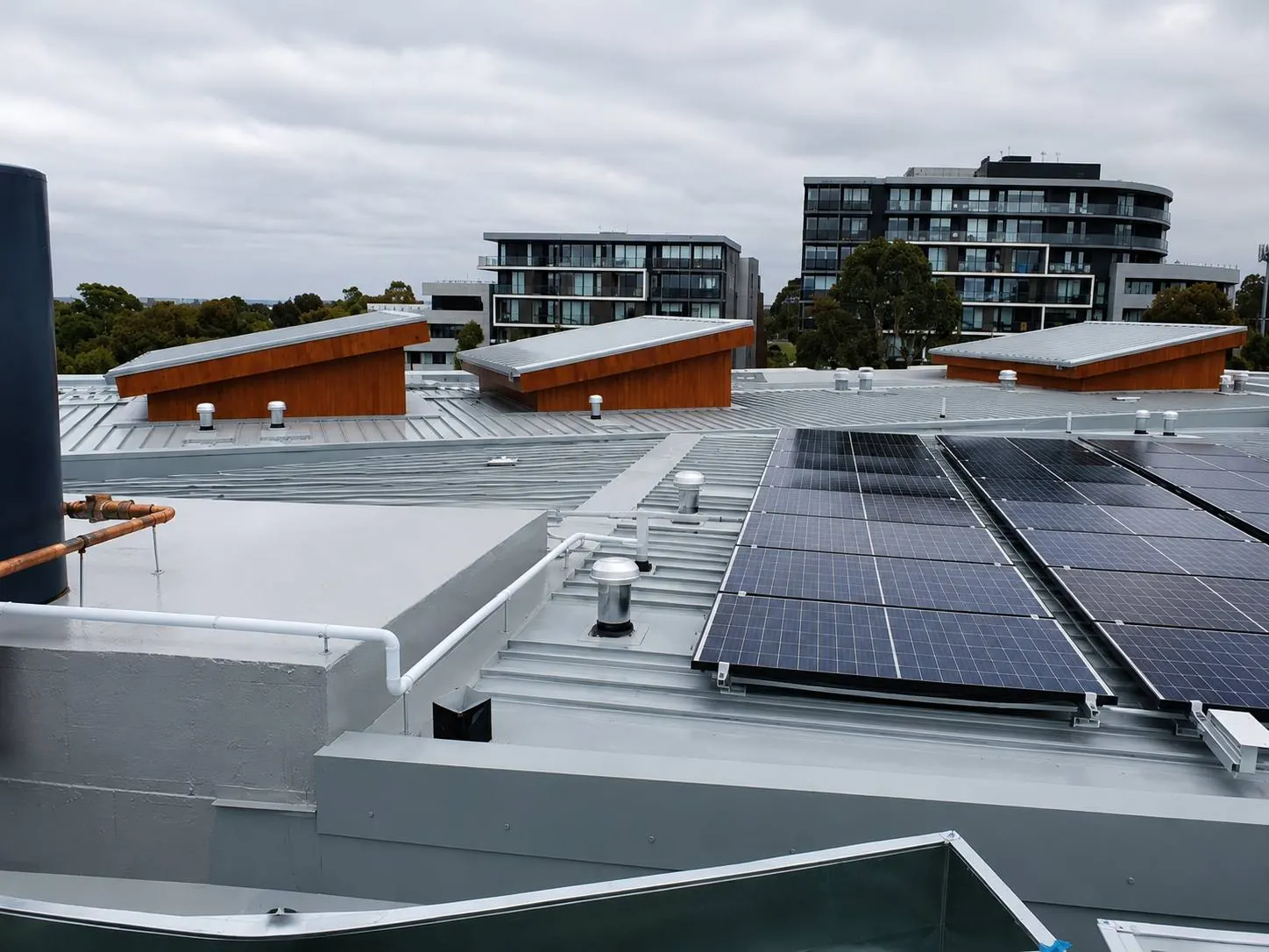 Commercial rooftop waterproofing and finishing, Melbourne